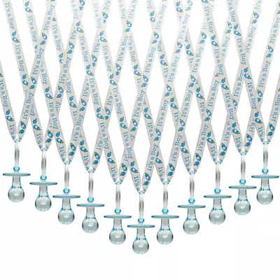 36PC Blue It's A Boy Baby Shower Pacifier Necklaces Party Favors Party Decor • $19.99