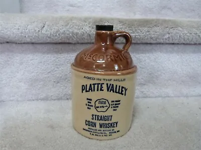 VINTAGE MINIATURE Stoneware Whiskey Jug W/ PLUG PLATTE VALLEY McCORMICK 7  • $16.21
