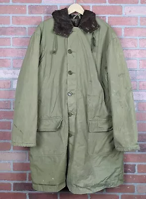 1940s WW2 USMC First Pattern Alpaca Fur Lined Parka Zip Talon Hood Rare Sz 42  • $899.99