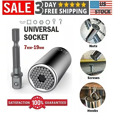 Universal Socket Wrench Alligator Magic Grip Multi Tool All In One Drill Adapter • $9.99