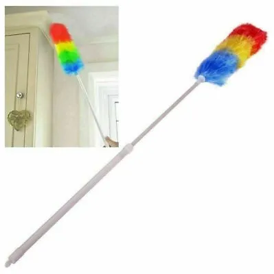 £3 • Buy 1.2m Duster Telescopic Anti Static Extendable Handle Feather Long Hygienic Brush