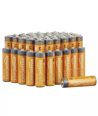 Amazon Basics 48 Pack AA High-Performance Alkaline Batteries 10-Year Shelflife • $19.99