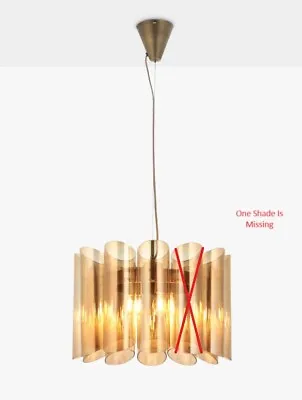 John Lewis Viscount Large Pendant Ceiling Light Matt Antique Brass  H135 X W41  • £199.99