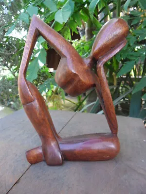 Abstract Yogi Yoga Man - Hand Crafted Wood Carving • $21.50