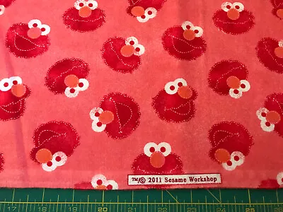 2011 Elmo Sesame Street Flannel Fabric Sold By The Yard  #634 • $9.89