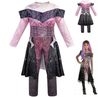 Descendants 3 Audrey Mal Costume Jumpsuit Halloween Cosplay Outfit Fancy Dress • £13.89