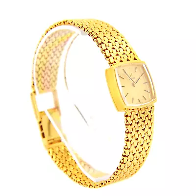 18 Carat Omega Swiss 17 Jewel Gold Ladies Wristwatch Manual Wind 18ct Boxed Gift • £4250