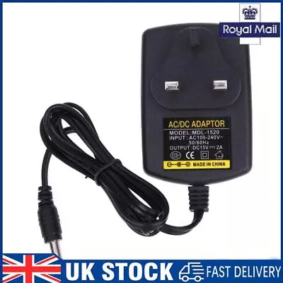 DC15V 2A Adapter AC 100V-240V To DC 15V Converter Power Supply Adapter   • £6.69