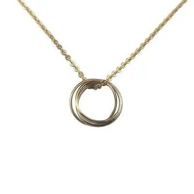 Cartier 18 Karat Yellow Rose And White Gold Trinity Necklace #16777 • $1095