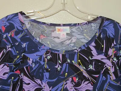 NEW Women Lularoe Irma Shirt Disney M Maleficent Villain Sleeping Beauty Raven • $16.95