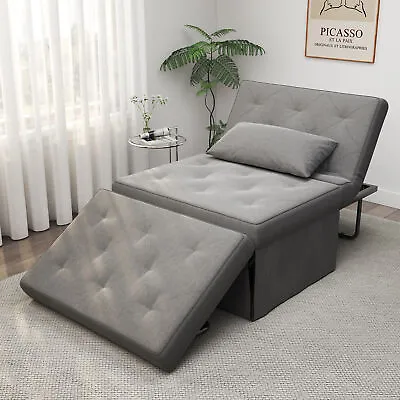 TC-HOMENY XL Convertible Sleeper Sofa Bed Lounger 4-IN-1 Ottoman Chair Recliner • $211.19