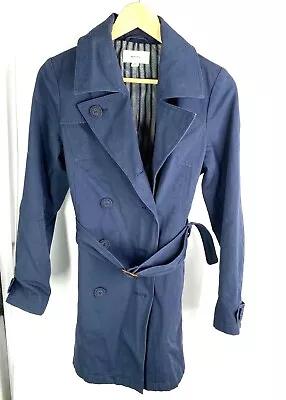 Merona Women's Blue Belted Coat With Pockets.  Size S • $4.40