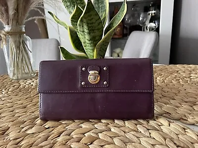 MARC JACOBS Long Wallet Purse Purple Leather • £34