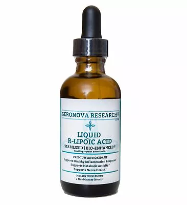 R-Lipoic Acid Liquid 60ml (2oz) (Formerly K-RALA-10) - Geronova Research • £40.99