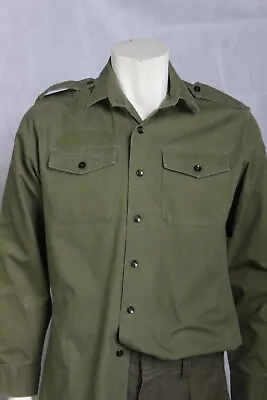 £12.99 • Buy Genuine Surplus Vintage British Army Cotton Working Shirt Olive Green 