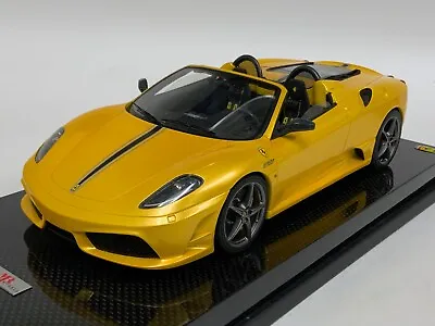 1/18 MR Collection Ferrari F430 Scudera 16M In Tristrato Yellow  On Carbon Base • $699.95