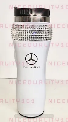 Mercedes Benz Thermal Bling Mug Tumbler Cup Travel Made W Swarovski Crystals • $37.99