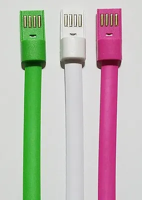 2 Set Of 3 Short Flat Bracelet Micro USB 2.0 Sync Data Charger Cable - Android • $9.99