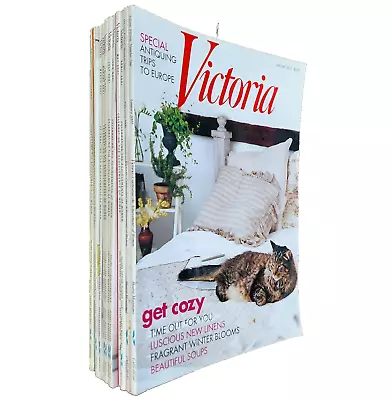 Victoria Magazine 11 Back Issues Vintage From The Year 2001 • $49.99