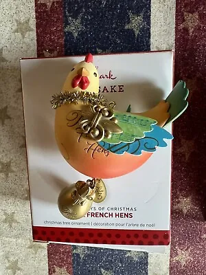 2013 Three French Hens Hallmark Ornament Twelve Days Of Christmas #3 In Series • $16