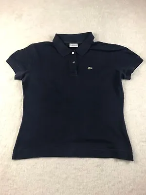 £19.99 • Buy Lacoste Polo Shirt Large (44) Women's Small Logo Design Short Sleeve Cotton