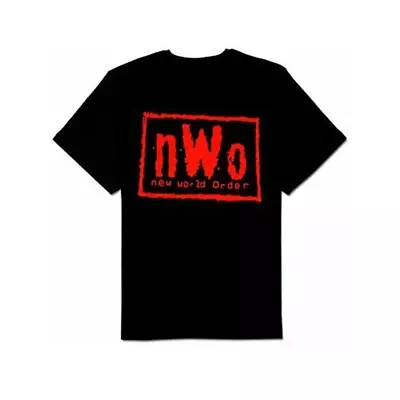 Adult Men's New World Order NWo Logo WCW Wrestling Wolfpac Black T-shirt Tee • $21.95