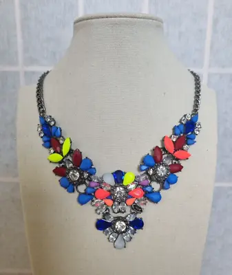 £14.90 • Buy Dramatic Floral Statement Necklace Costume Jewellery