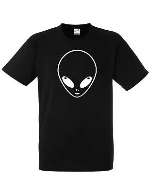 Alien Head White - Mens Funny Novelty Tee Top Gift Unisex T Shirt • £9.99