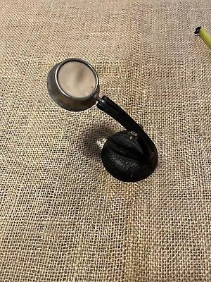 Vtg Small Magnifying Glass Desktop Cast Iron Metal Base • $9.99