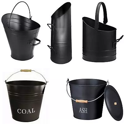 Fireside Coal Bucket Coal Hod Scuttle Waterloo Style Fire Log Ash Storage Bin • £9.97