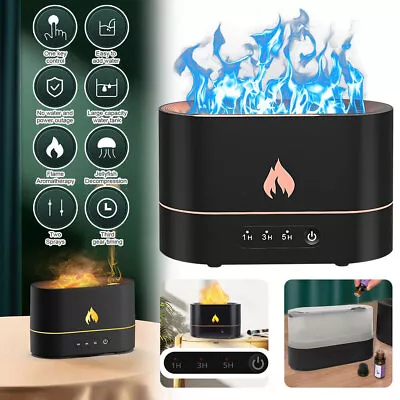 250ml USB Air Humidifier Essential Oil Aroma Diffuser 3D Flame Mist Home Decor • $12.35