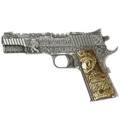 2024 Chad 10000 Francs - .45 Caliber Pistol Shaped - 2oz Silver (Gold Gilded) • $285.99