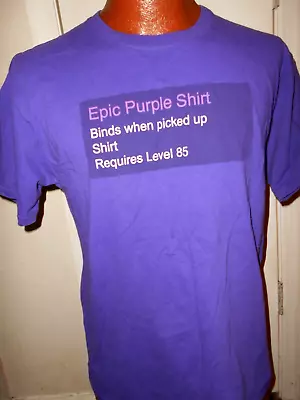 World Of Warcraft Epic Purple Shirt Men's Large Purple Short Sleeve T-Shirt. • $14.99