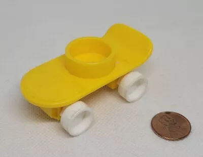 1988 Vintage Fisher Price Little People Yellow Skateboard For School 2550 • $6