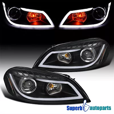 Fits 2006-2013 06-13 Chevy Impala LED Bar Black Projector Headlights Monte Carlo • $247.98