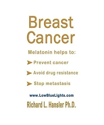 Breast Cancer: Melatonin Helps To: Prevent Cancer Avoid Drug Resistance Stop M • £10.22