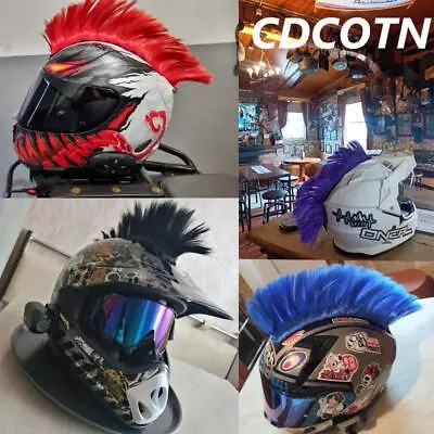 Creative Personality Motorcycle Electric Helmet Decoration Mohawk Wig Hair Motor • $18.94