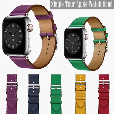 $18.80 • Buy Genuine Leather Band Strap For Apple Watch 6 5 4 3 SE IWatch 40/44/38/42mm Bands