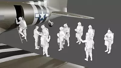 WWII US Airborne Boarding - 10 Figure Set • £12.99