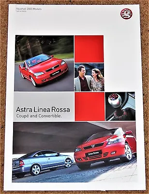 2002 VAUXHALL ASTRA LINEA ROSSA Sales Brochure - Coupe & Convertible - Mint • $6.21