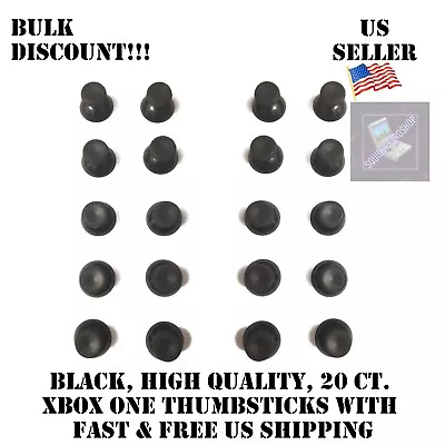 20x Black Thumb Analog Stick Thumbstick Replacements Xbox One Controller US SALE • $7.29