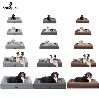 SheSpire M/L/XL/XXL Orthopedic Foam Bolster Dog Bed Pet Sofa WithRemovable Cover • $39.89