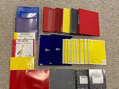 School Supply Lot Five Star Spiral Notebooks Folders Binders And More • $15