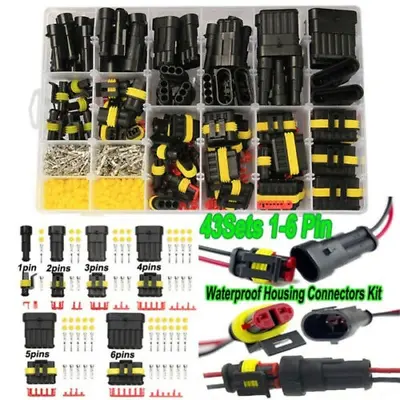 £19.99 • Buy 708PCS 1-6 Pin Car Automotive Waterproof Electrical Wire Connector Plug Kit Set