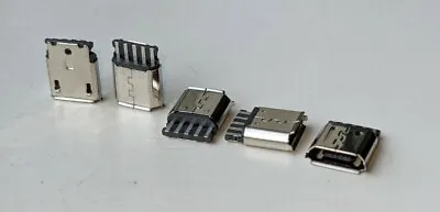 2x Micro USB Female Socket Connector Jacks 5-Pin DIP 180 Degree Adapter #12 • £2.20