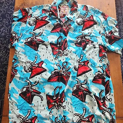 Vintage MAMBO LOUD Shirt - Reg Mombassa's Sprinklers In Rare Blue/red - Size XXL • $230