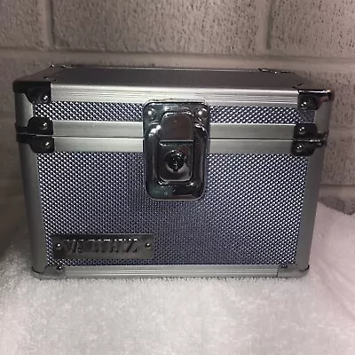 Vaultz 4 X 6 Metal Blue & Silver Storage Box With 2 Keys (20) • $14.40