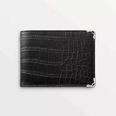 New Cartier - Must De Cartier Alligator 6 Card Black Bi-fold Wallet - Rare • $2888