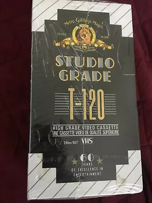 NEW Sealed MGM Studio Grade T-120 Video Blank VHS Tapes Recordable High Grade • $6