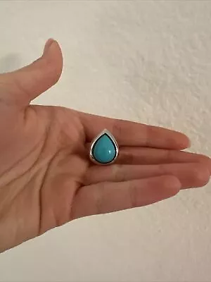 Michael Dawkins Turquoise Teardrop Ring Size 6 • $55